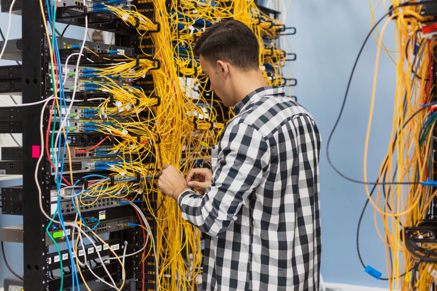 fiber optic cabling installation for plants